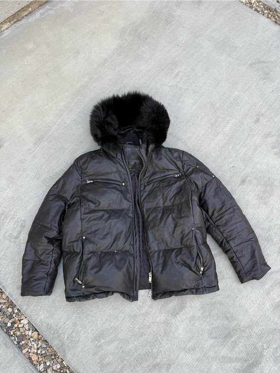 Moose Knuckles Jackets & Blazers - Moose Knuckles Black men’s Down Puffer with Fur-Trim Hooded Collar